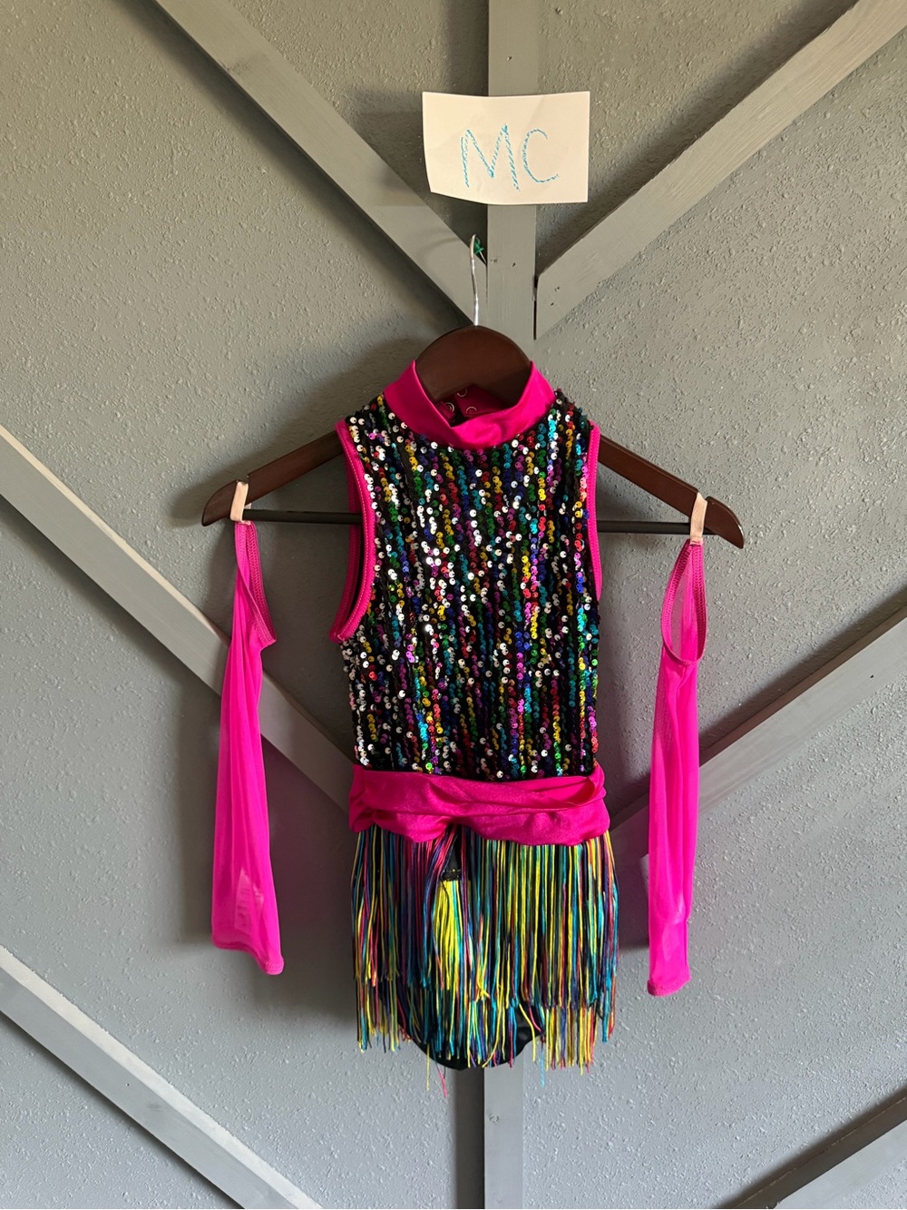 MC Sequin Fringe Dance Costume - with gloves